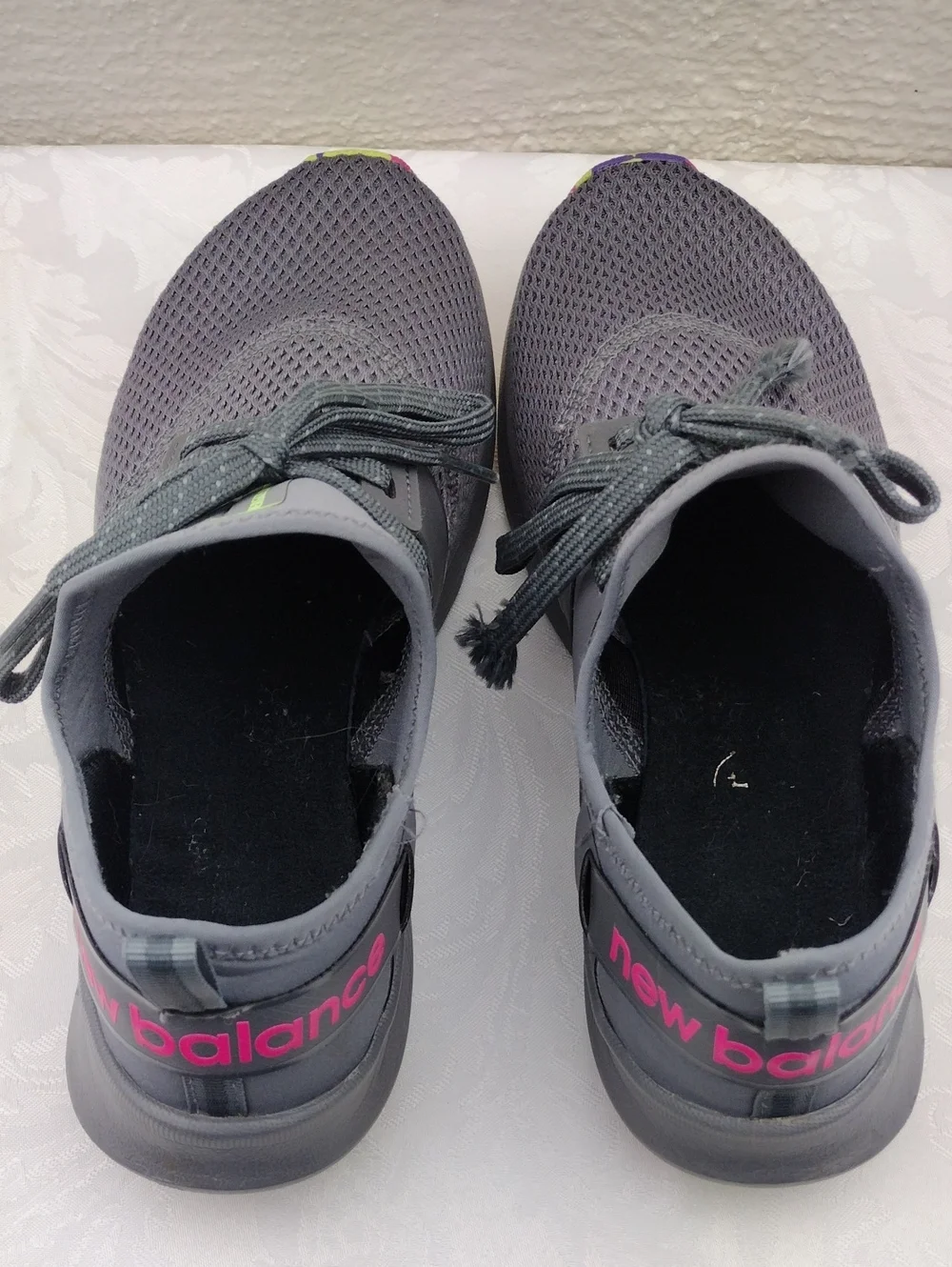 New Balance Nergize Sport Castle Rock Pink Round Toe Mesh Lace Up Athletic Shoe